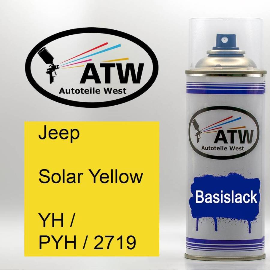 Jeep, Solar Yellow, YH / PYH / 2719: 400ml Sprühdose, von ATW Autoteile West.